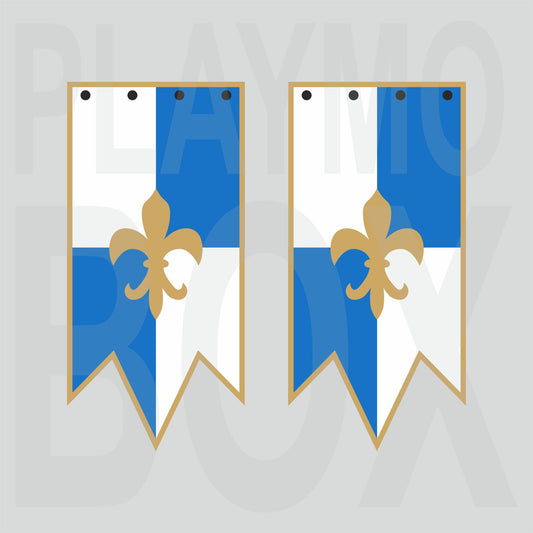 Blue Fleur de lis Banner