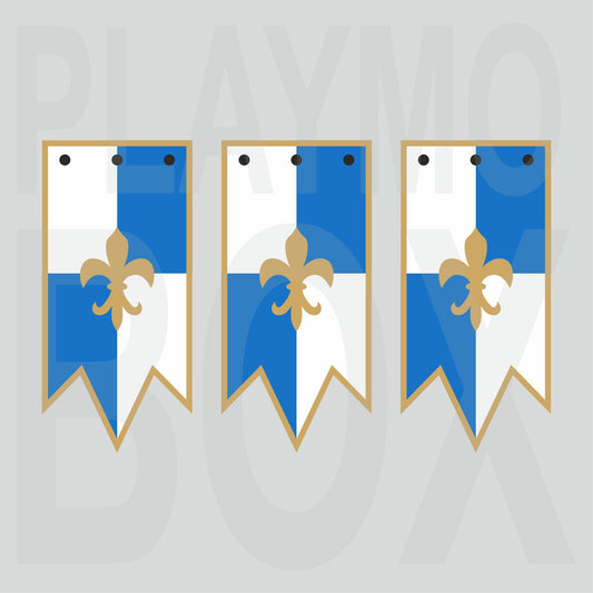 Blue Fleur de lis Banner
