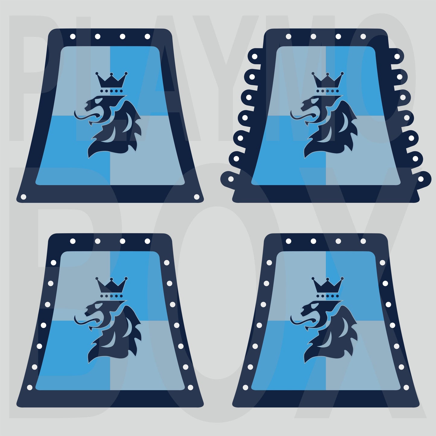 Royal Blue Lion Tent