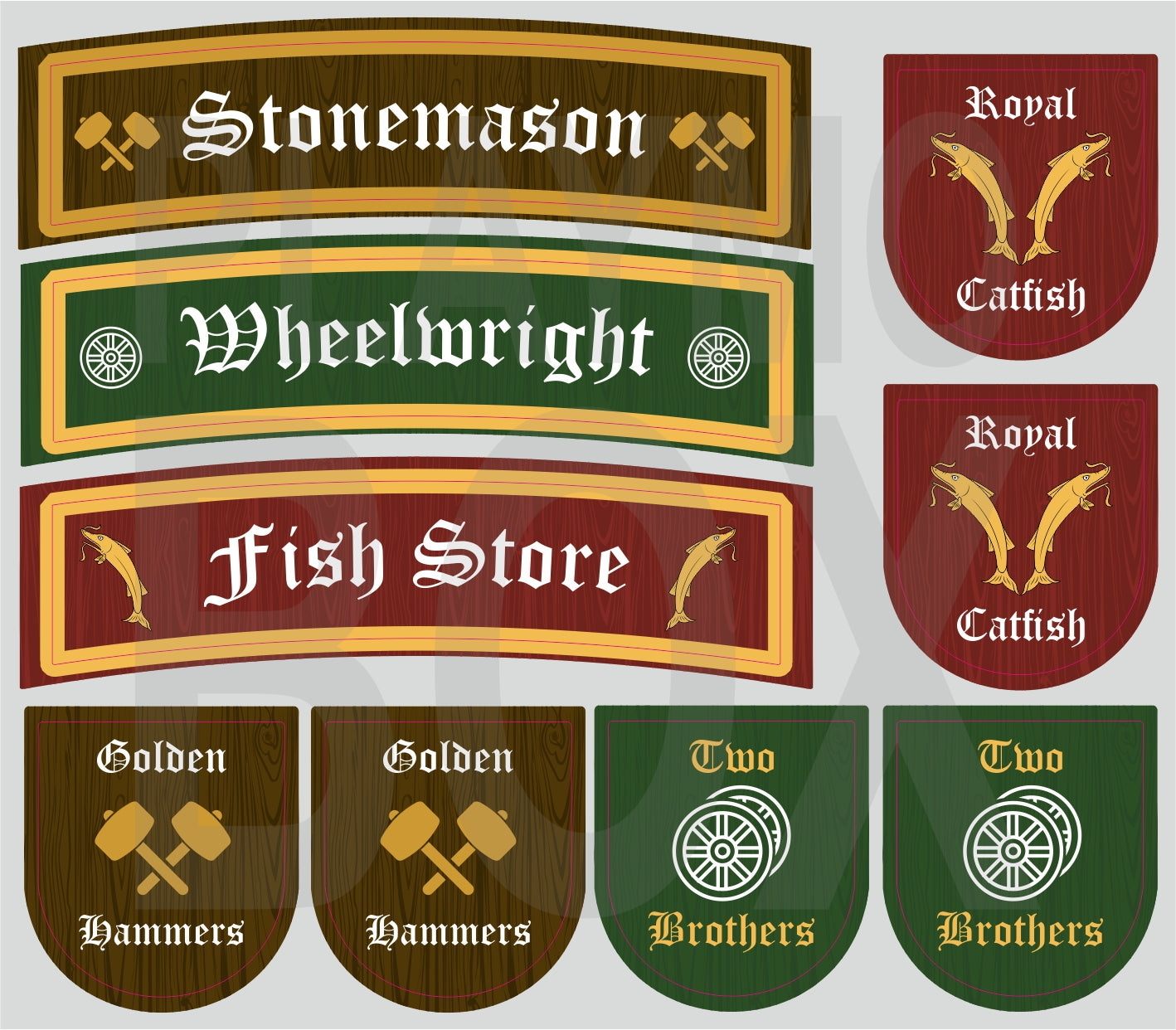 Medieval Shop Signs