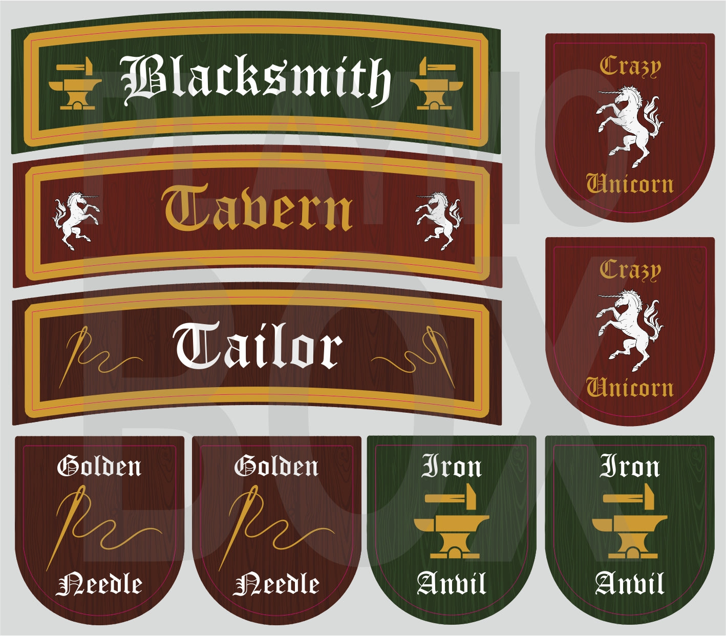 Medieval Shop Signs III