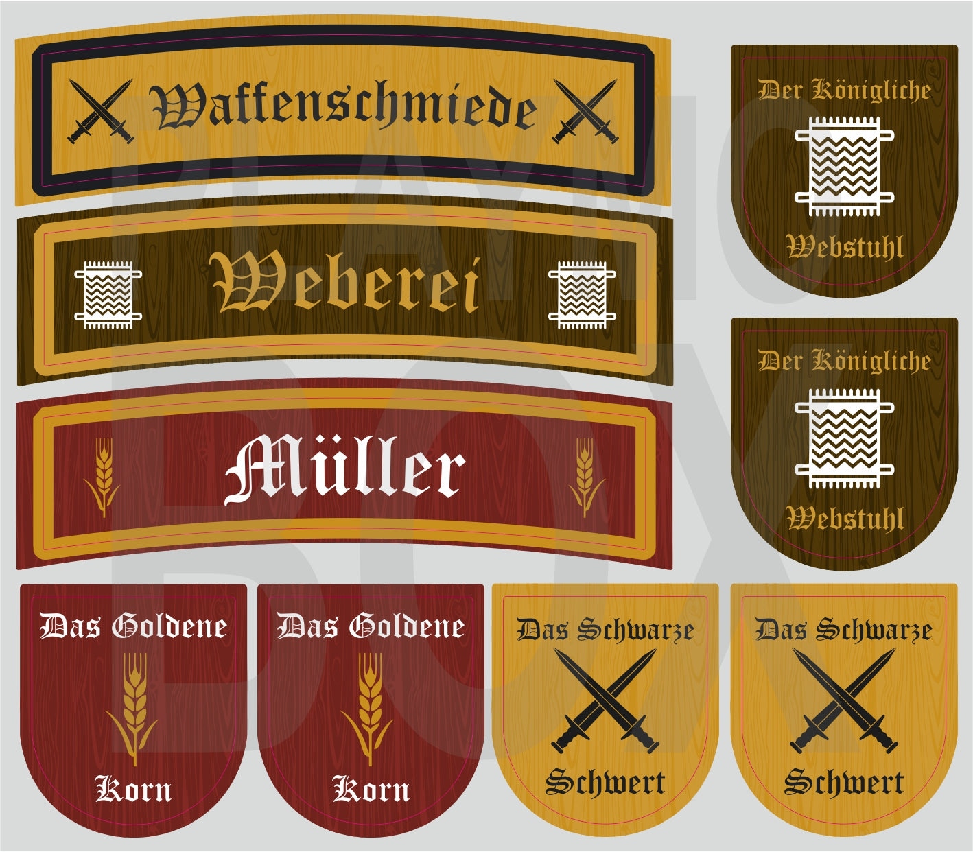 Medieval Shop Signs IV