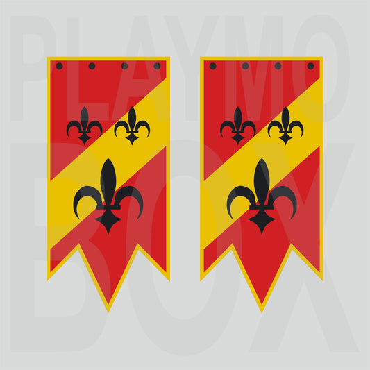 Red Fleur de lis Banner